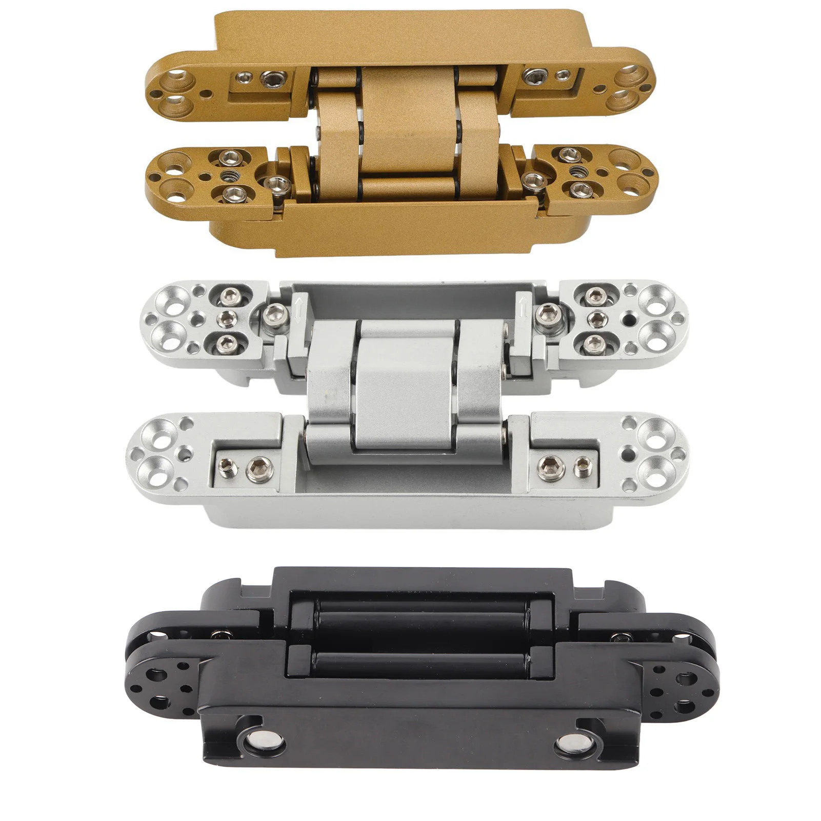 مفصل باب ثلاثي الأبعاد مفصلات الأبواب قابلة للتعديل 180 درجة زاوية فتح ثلاثية الأبعاد مفصل باب قابل للطي مع مسامير مفتاح ربط سداسي للباب الخشبي 40 كجم #4