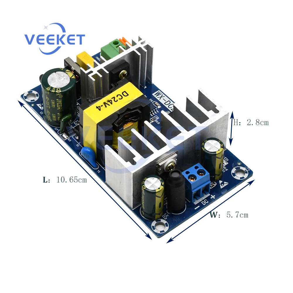 AC-DC Switching Power Supply Board 24V 100W Regulated Power Supply Module Overcurrent Overvoltage Short-Circuit Protection