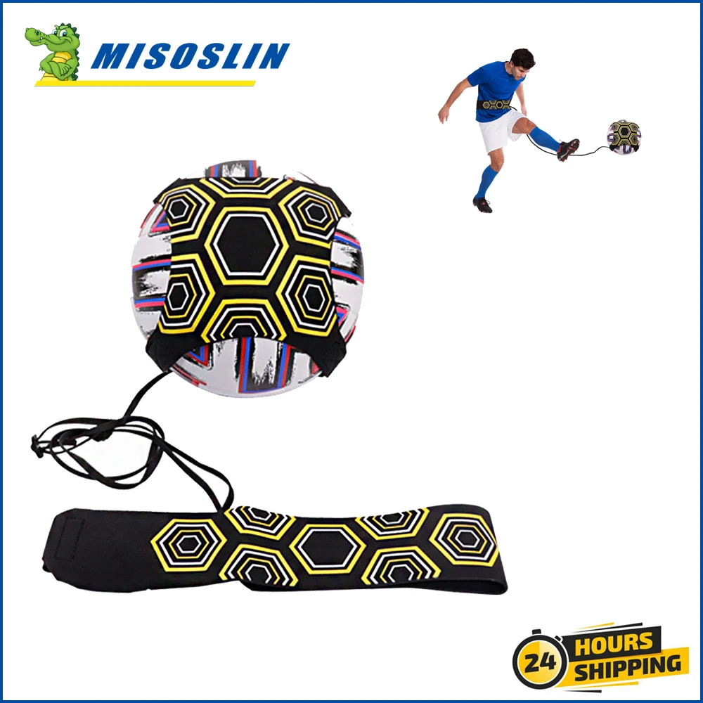 

Adjustable Football Kick Trainer Ball Training Equipment Soccer Trainer Solo Hand Free Practice With Elastic Belt Assistance