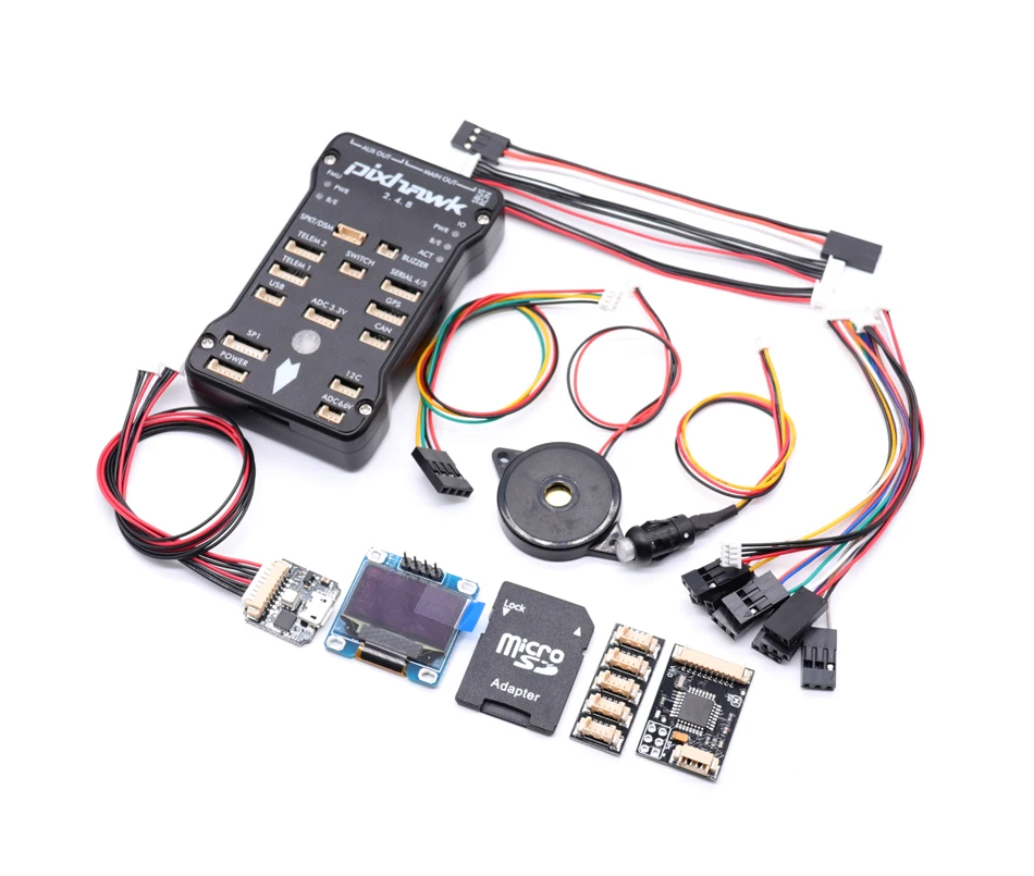 Pixhawk 2.4.8 PRO PX4 PIX 32-bits vluchtcontroller + M8N GPS + 433/915Mhz 100/500mw radiotelemetrie + veiligheidsschakelaar + zoemer + rgb + I2C