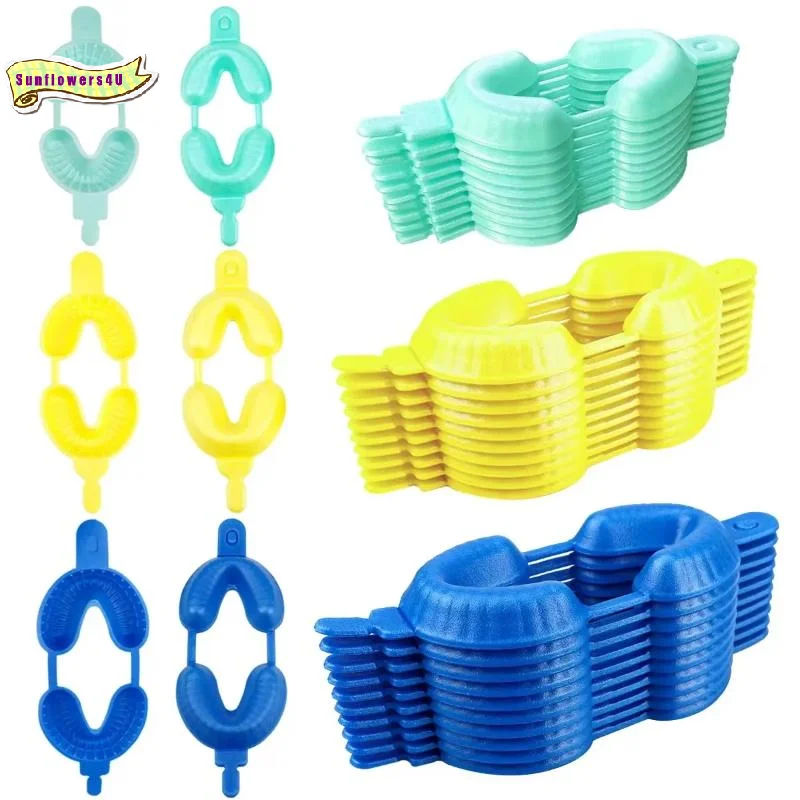 50pc Bag Dental Disposable Fluoride Foam Impression Trays Dentistry Instrument