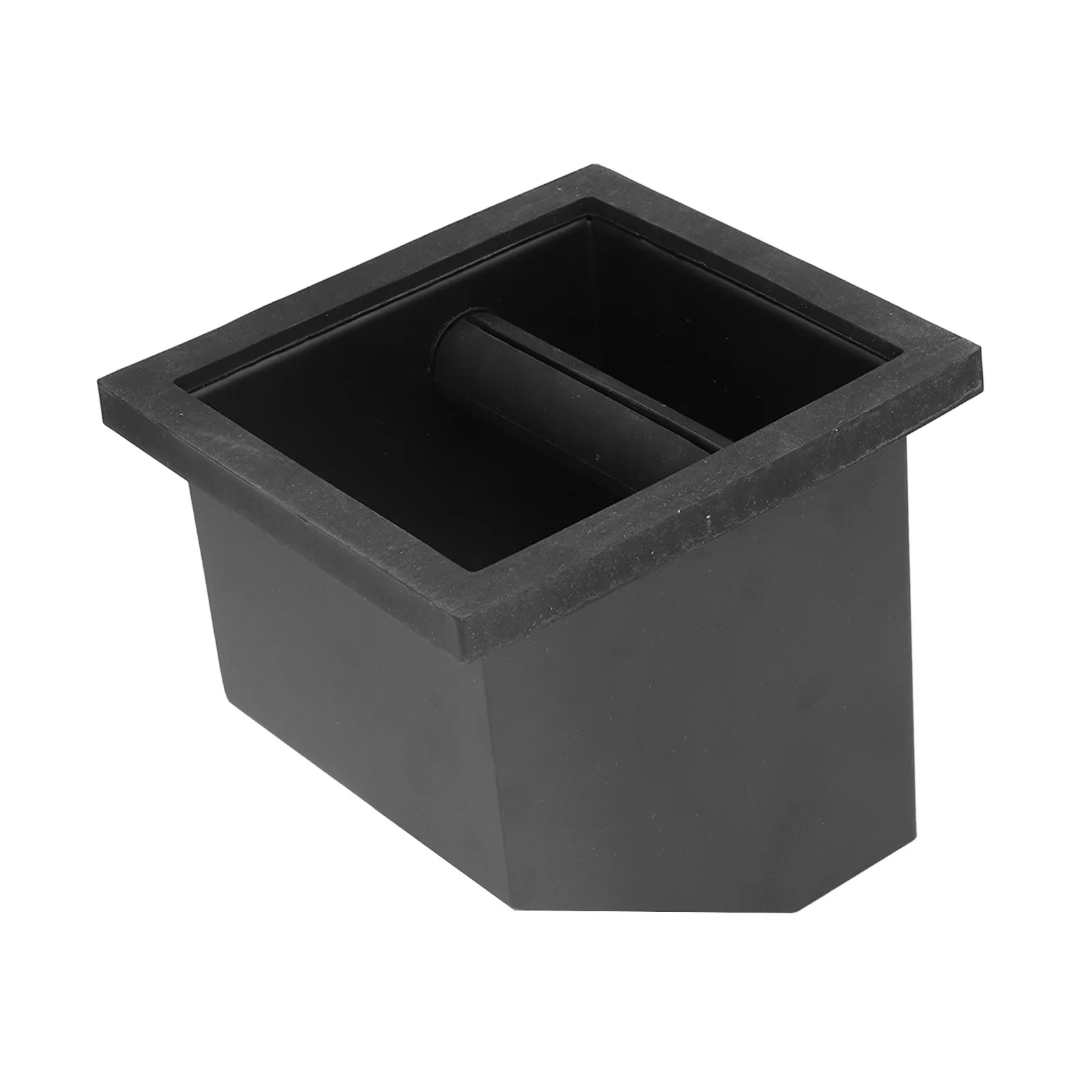 Coffee Knock Box Grounds Disposal Bin Bottomless Embedded Oblique Mouth Stainless Steel Coffee Bin for Home Cafe Restaurant