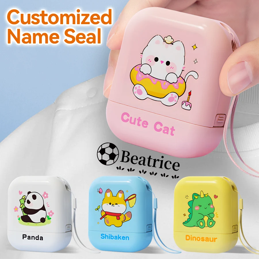 Personalized Customized Name Stamp printing for kindergarte new kids bag shoes school uniform gift set Waterproof Non-fading tag