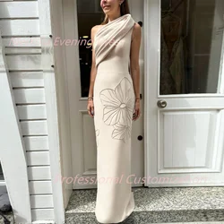 Meiyijia  Evening  Dresses Crepe Floor-Length  One-Shoulder sleeveless Beading Exquisite Luxurious Mermaid السعود For Woman 2024