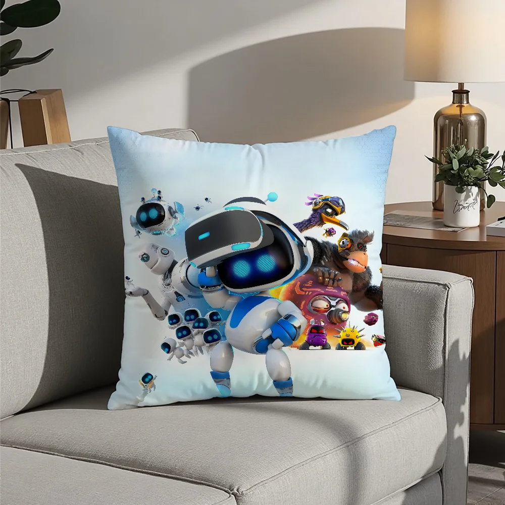 

A-Astrobot Cute Cartoon Pillow Case Plush Fabric Soft Pillowcase Double Sided Print Cushion Cover Household Gifts