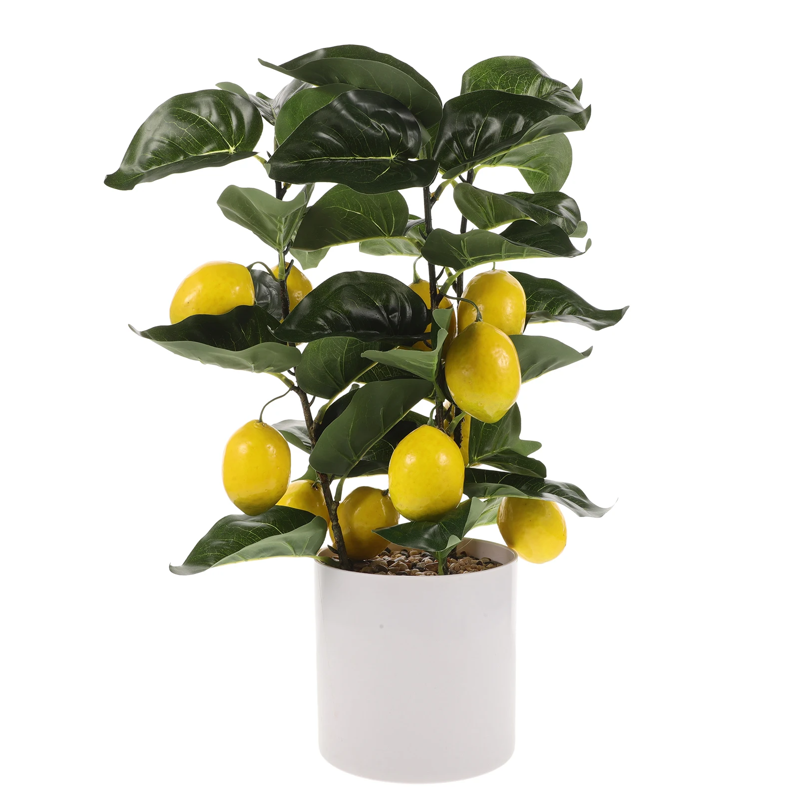 

Simulated Lemon Tree Artificial Plants Decor Indoor Faux Potted Plant Home Bedroom Living Room Mini Tree Fake Bonsai