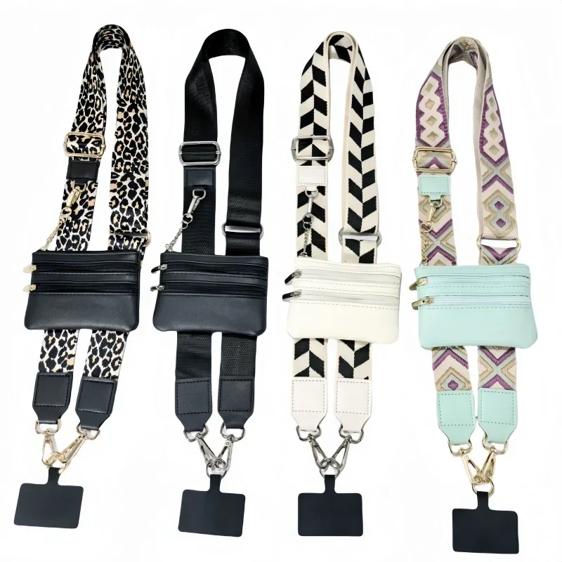 

Selling New Phone Lanyard With Zipper Pocket and Storage Bag Adjustable Wide Nylon Straps Can Replace Handbags and Wallets
