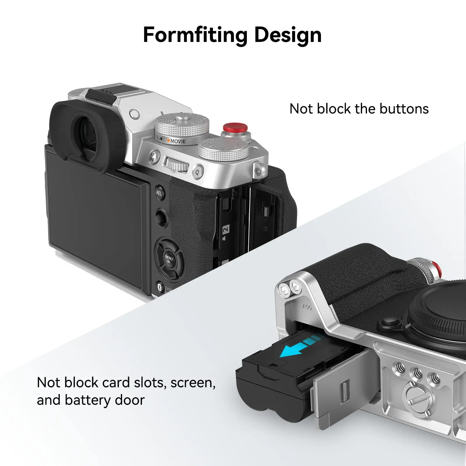 SmallRig X-T5 Handgrip L-Shape Grip for FUJIFILM X-T5 Camera With Quick Release Plate for Arca & Silicone Side Handle -4136