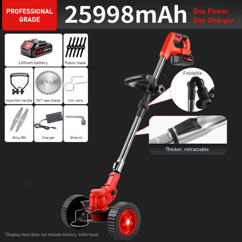 

Electric Lawnmower Multi-function 21V Lithium Push Mower Gardening Green Orchard Lawn Mower Hedge Hoeing Grass Trimmer