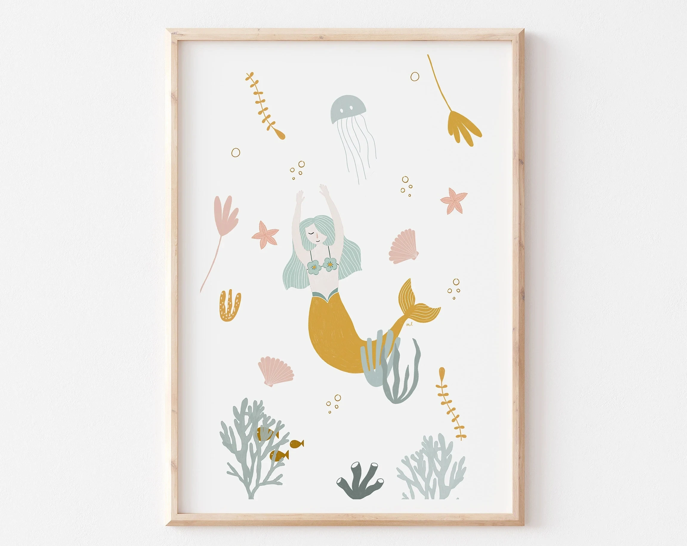 Poster temático Boho Nursery O - Baby Nursery Ocean Theme avaliação e preço