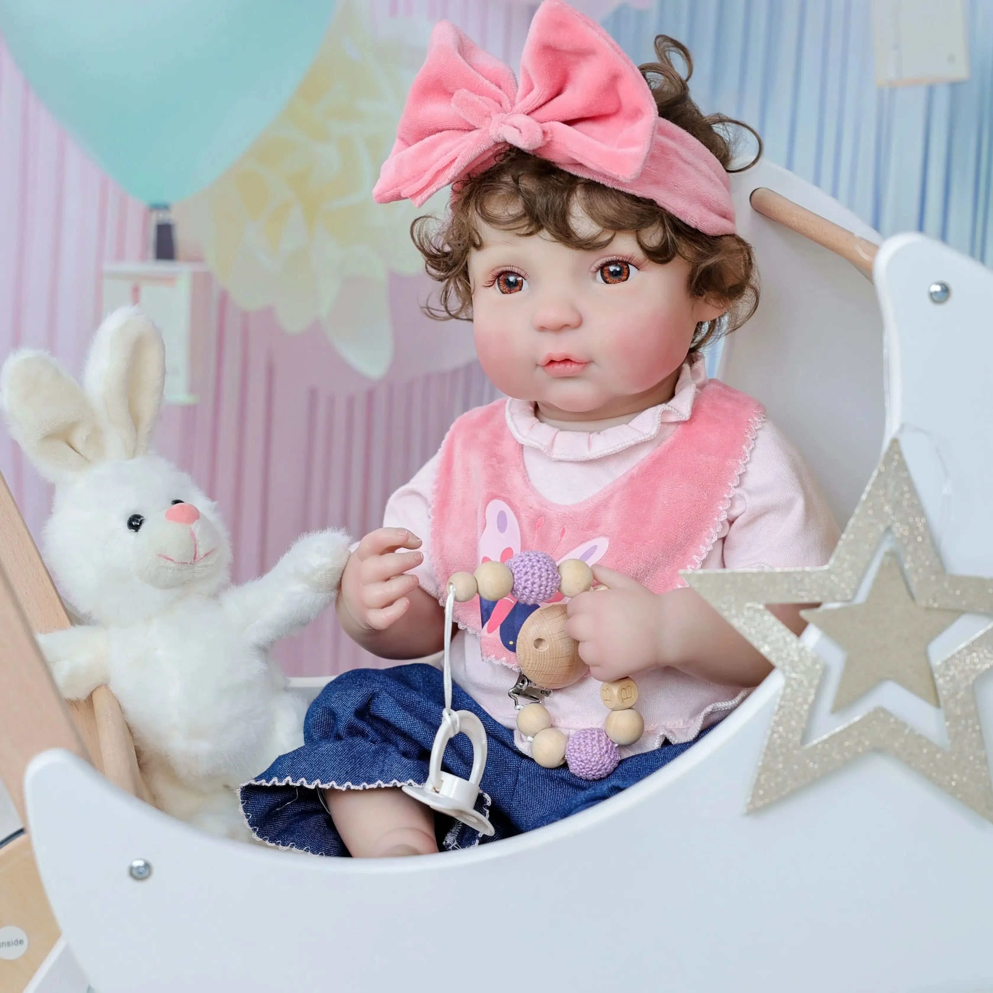 โคลเวอเรย์ 20 นิ้ว 49 ซม. ตุ๊กตาซิลิโคนไวนิลนุ่มคุณภาพสูงสำหรับแต่งตัว ของเล่นเด็กที่สมจริงและสวยงาม