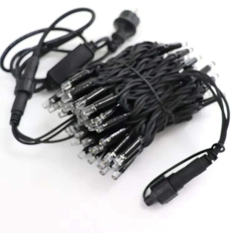 Durable Waterproof IP67 Colored Rubber Cable Outdoor Holiday Decoration LED Fairy String Light