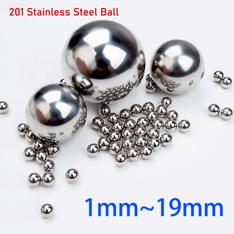 

500g 1 package 201 Stainless Steel Balls 1/1.5/2/2.381/2.5/3/3.175/4~19mm Solid Smooth Bearing Steel Ball Spherical Bead Balls