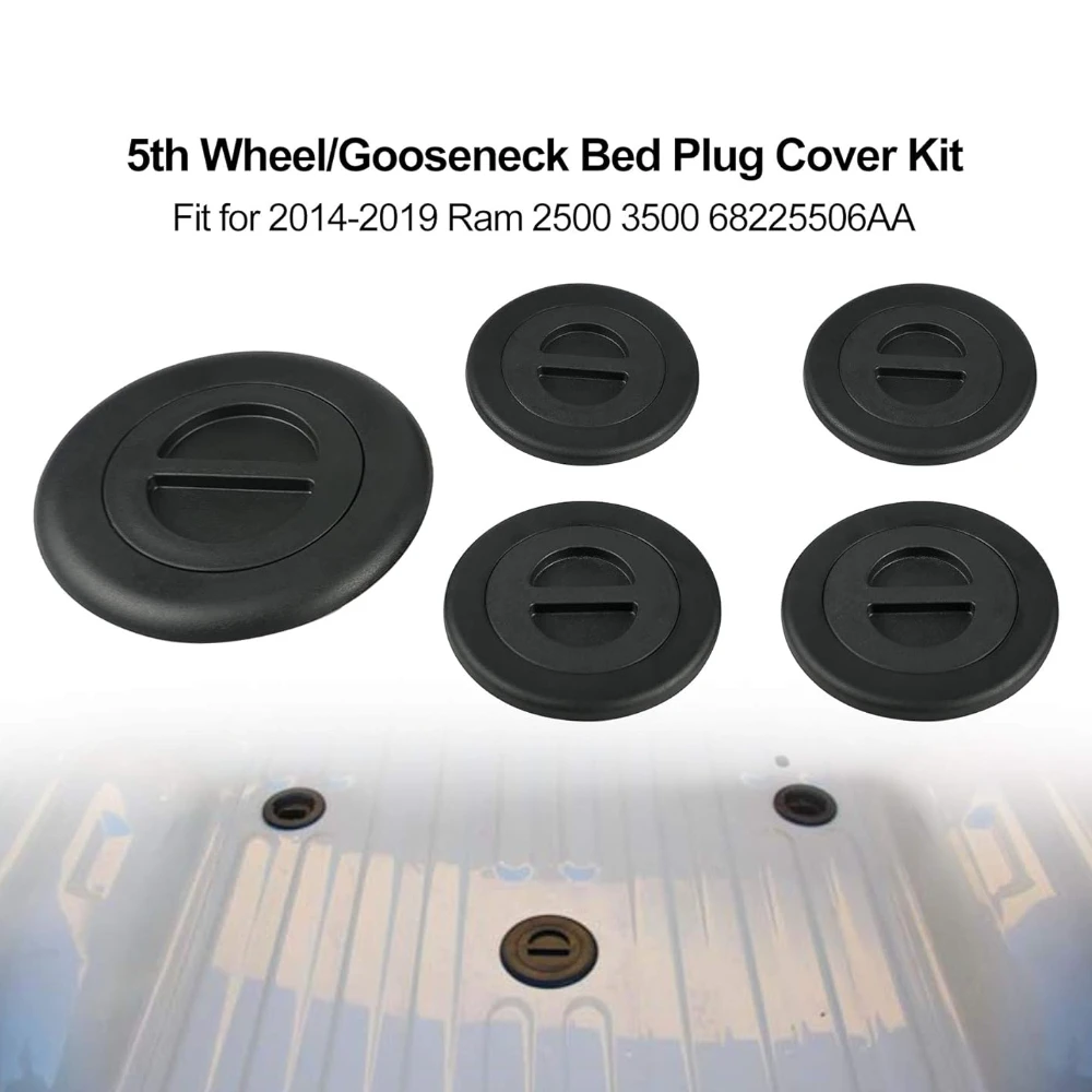 Trucks Towing Prep Group Bed Plug Cover Kit  68225506AA  Fit for Dodge Ram 2500 and 3500 Pickups 2014-2019, Hitch Covers