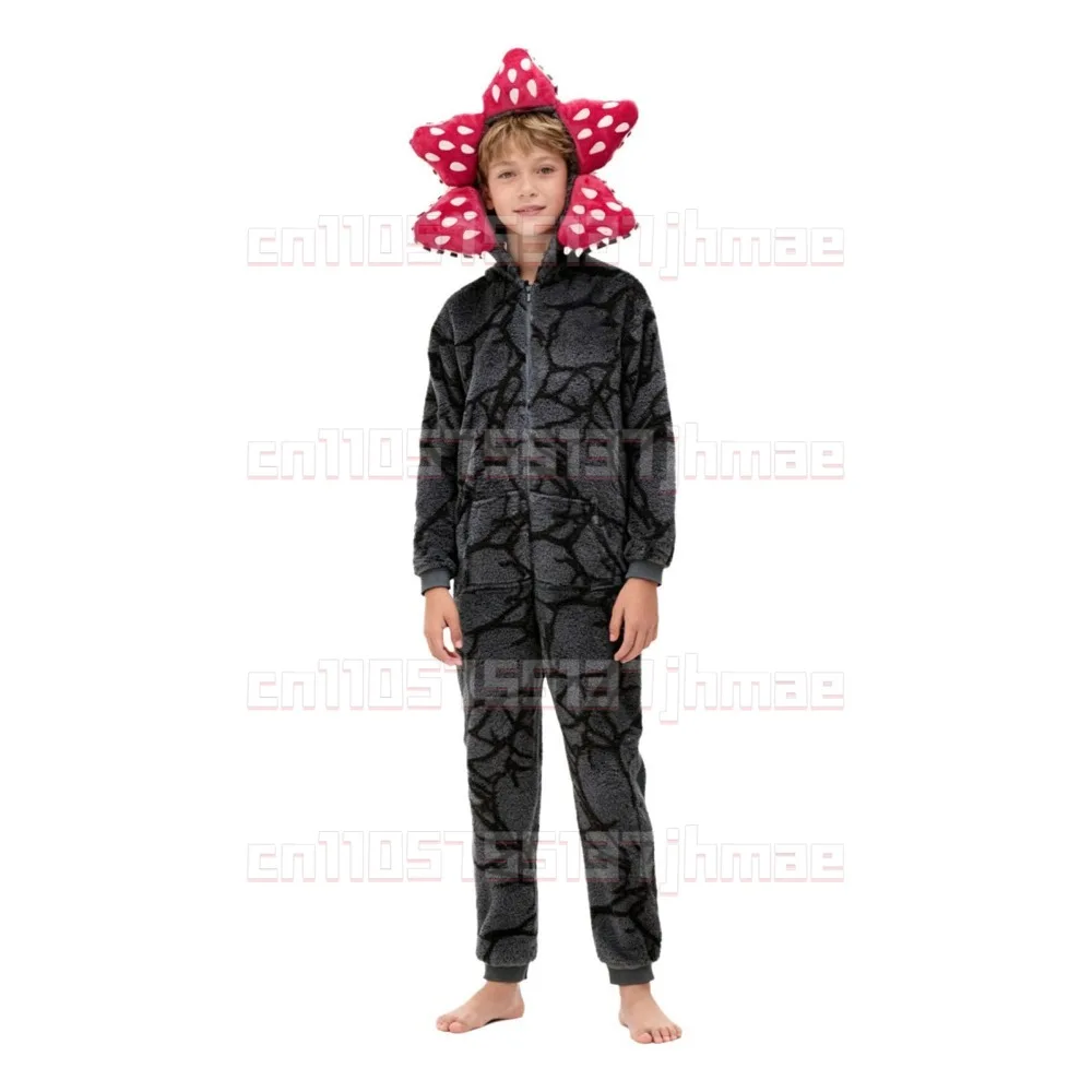 Комбинезоны из флиса Demogorgon, костюм S-Stranger, цельный рождественский комбинезон с капюшоном для косплея