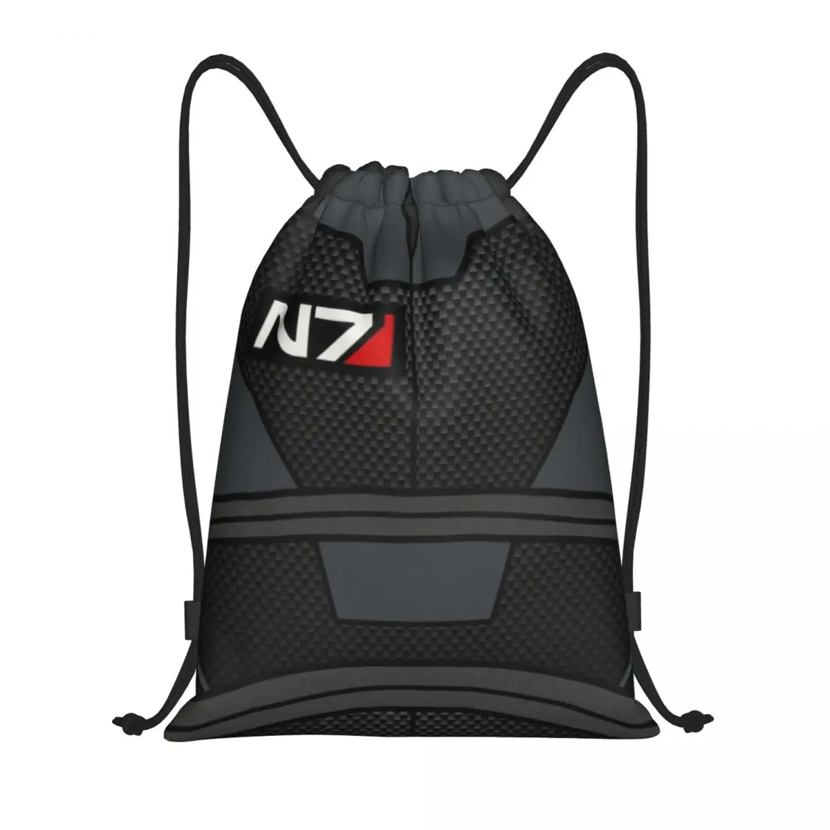 Mass Effect N7 Armor borsa con coulisse uomo donna pieghevole sport Gym Sackpack Alliance Military Video Game Training zaini