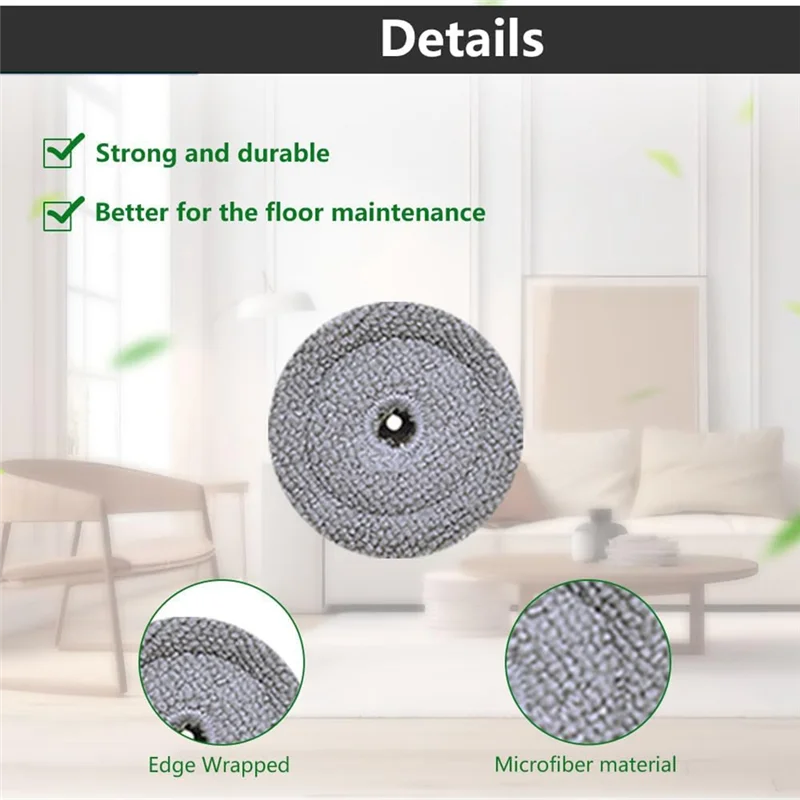 10PCS Mop Pad Refill  For Roborock S8 Max Ultra / S8 Maxv Ultra Robot Vacuum Replacement Washable & Reusable Mop Cloth-Y48A