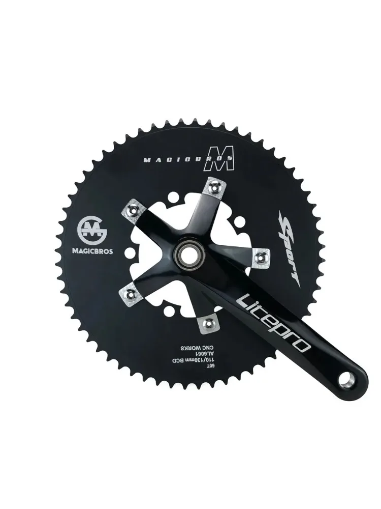 AliExpress NONE MAGICBROS Fixed Gear Single Speed Chainring BCD110MM/130MM 50/52/54/56/58/60T Only Compatible With 1/8' Chains