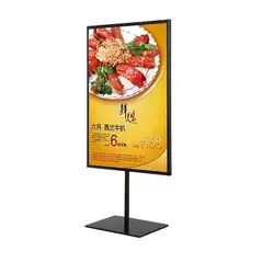 Iron Double-sided Table Poster Holder A4 Metal Restaurant Coffee Shop Sign Advertising Promotion Display Stand Rack