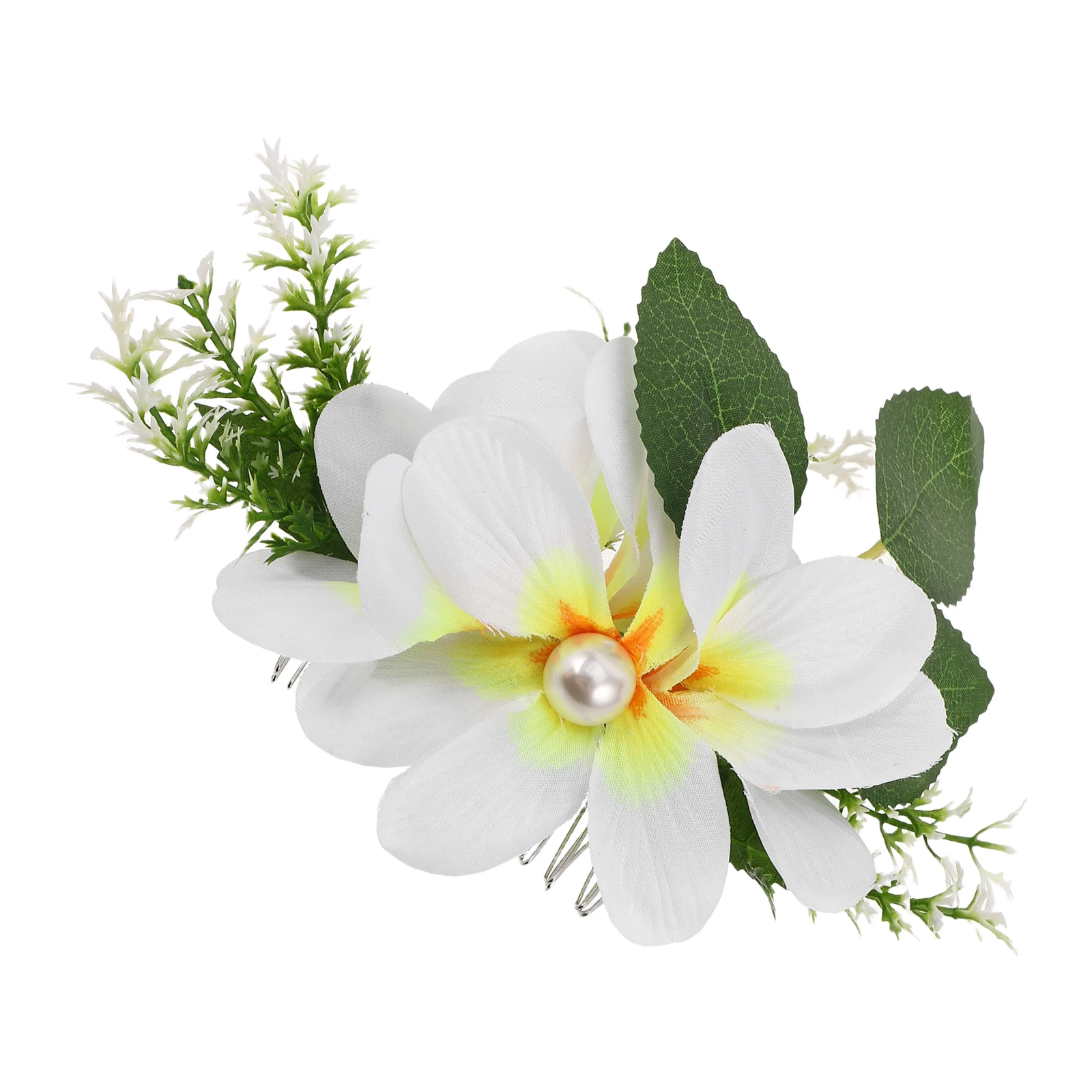 

Simulated Flower Hair Comb Decorative Combs for Women Side Fine Thin Accessories Clips Elegant Artificial Flowers Lightweight