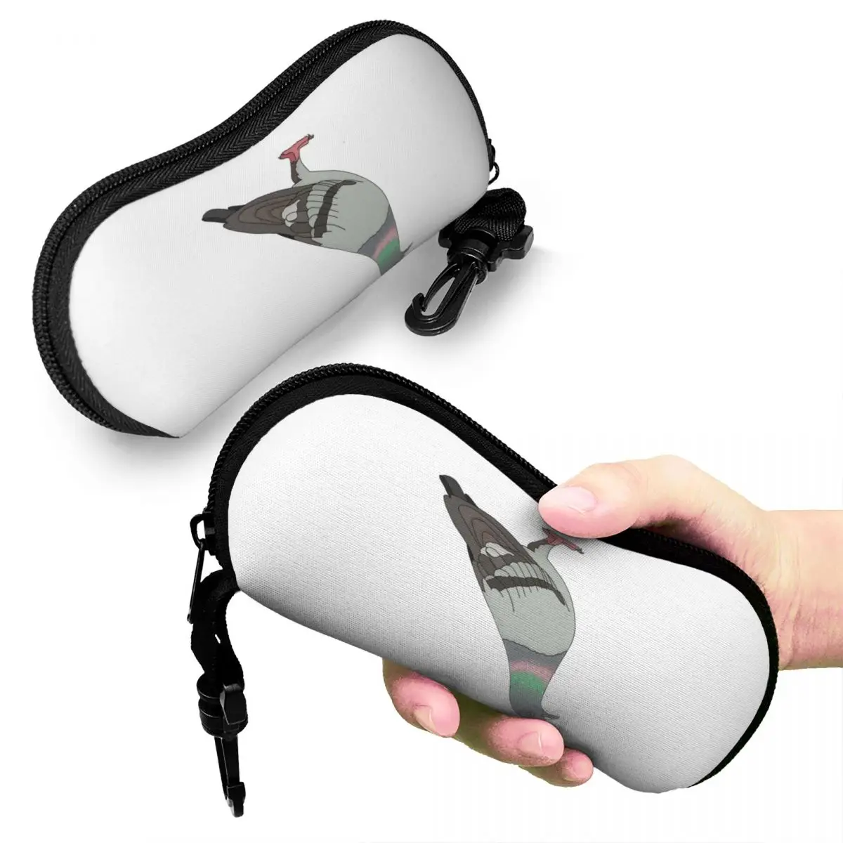 

Pigeon Walk 2020, Black Background Shell Glasses Case Protector Sunglasses Box Women Men Soft Eyeglasses Bag Pouch