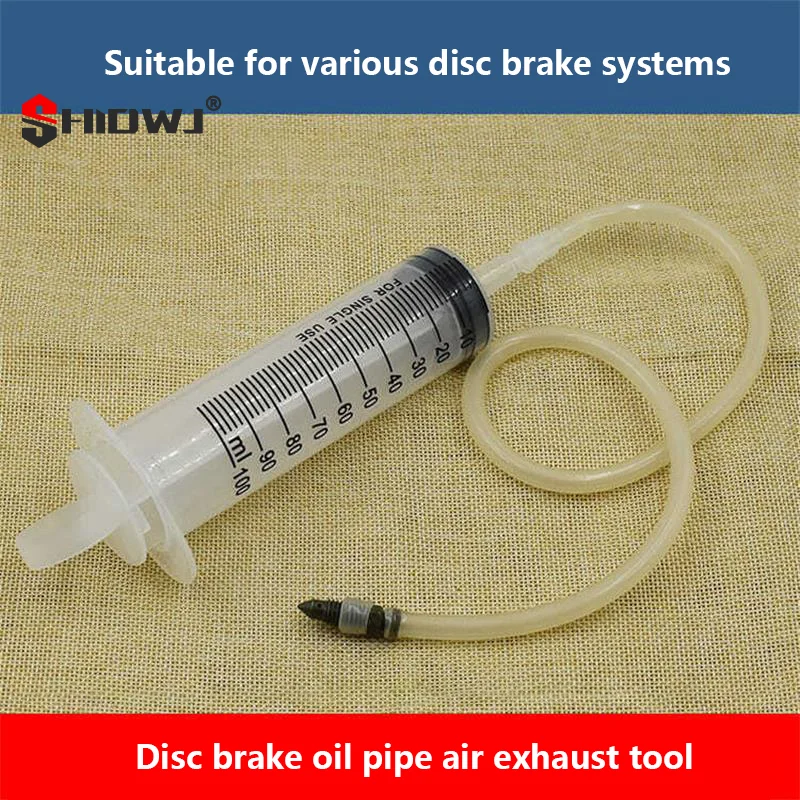 ชุดเครื่องมือซ่อมคาลิปเปอร์ดิสก์เบรก, ชุดเลือดออกของอากาศรถจักรยานยนต์ขนาด 100 มล.; ปั๊มเบรกของเหลวไฮดรอลิกและเครื่องมือหัวฉีดสูญญากาศ