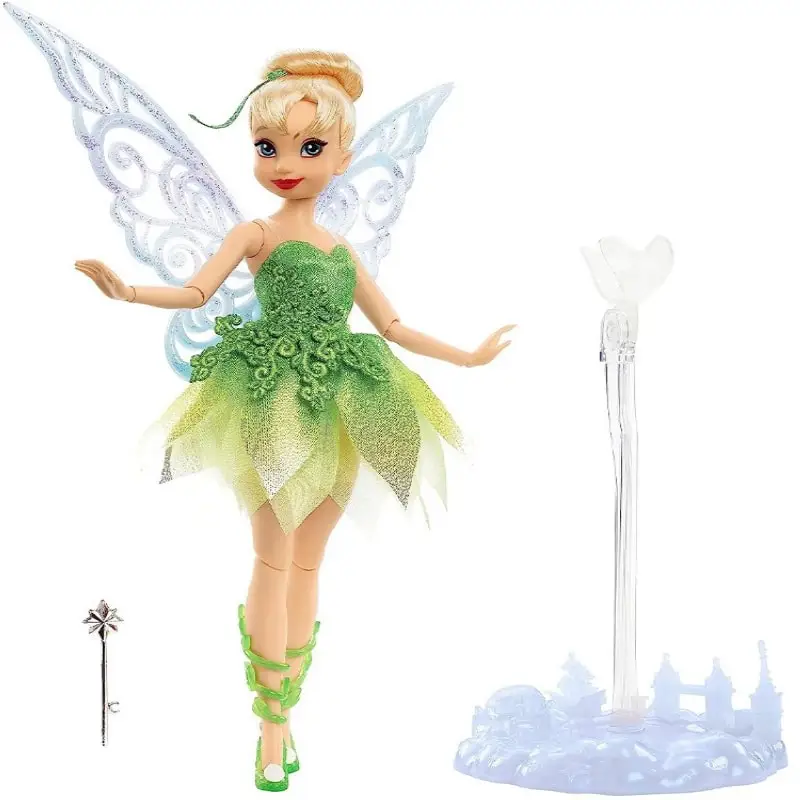 Mattel Disney Toys, Tinker Bell Collector Doll with Wings to Celebrate Mattel Disney 100 Years of Wonder, HLX67