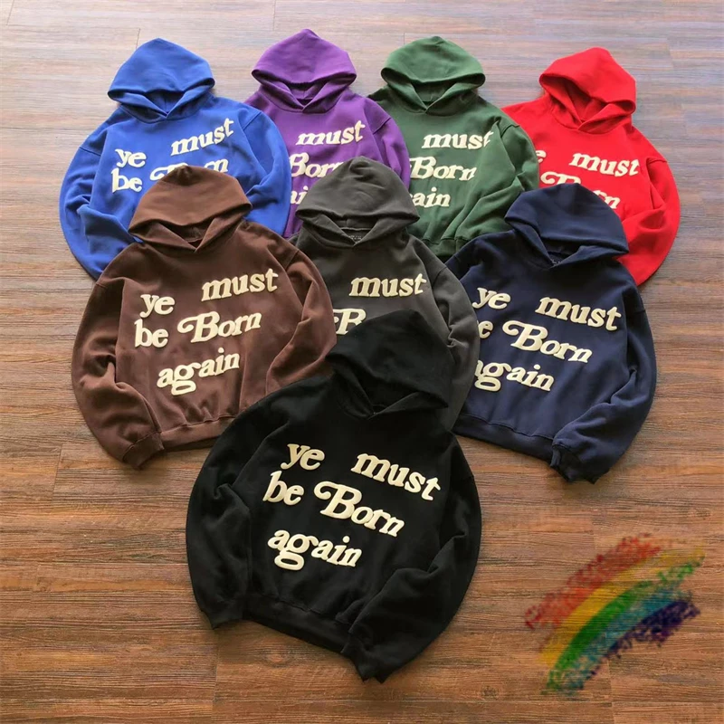 Foam Logo Ye Must Be Born Again Hoodie Men Women Best Quality Oversize Kanye West CPFM.XYZ Sweatshirts