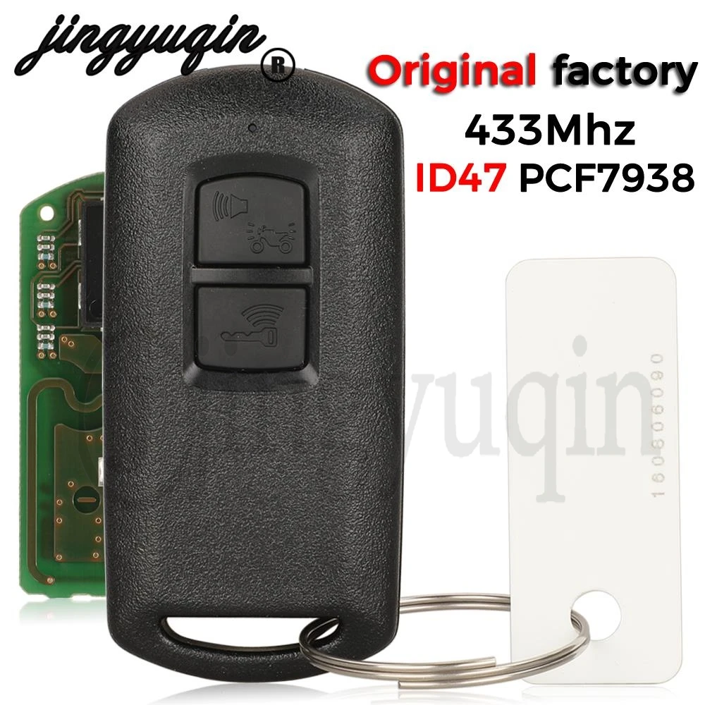 

jingyuqin Original For Honda Motorcycle Renote Control Key Fob 433Mhz With ID47 PCF7938 Chip 2 Buttons