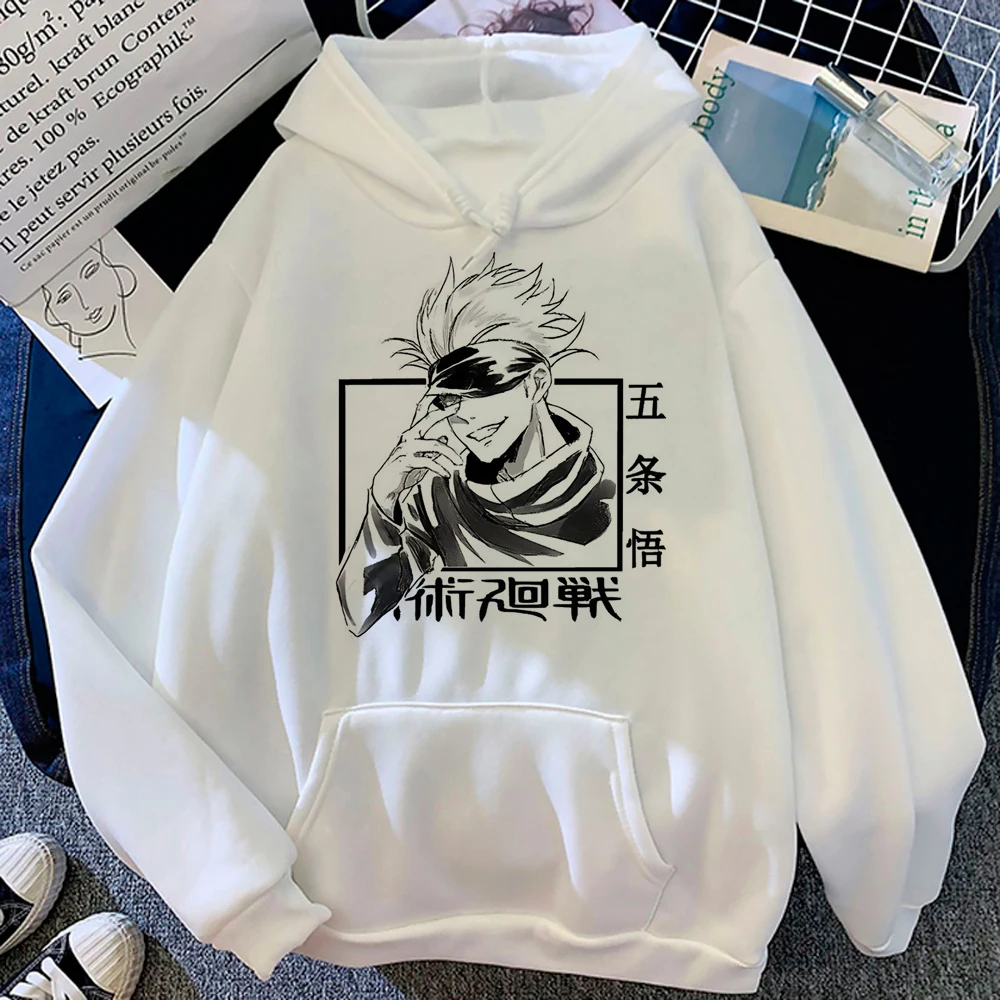 Jujutsu Kaisen Gojou Satoru Anime Hooded Plus Size Hoodie Men Women Sweatshirts Harajuku Long Sleeve Streetwear Streetwear