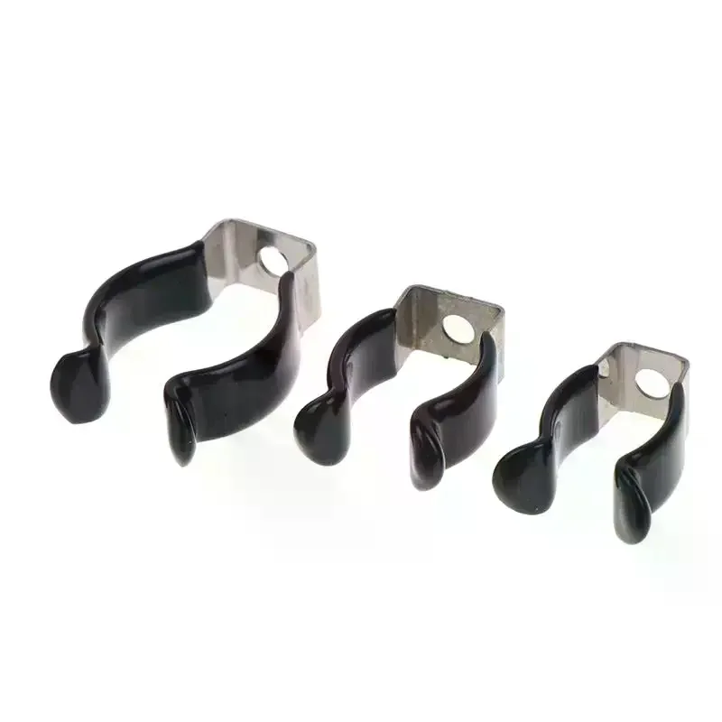 /PFU/U Clips Holder Bracket T5 - T10 Type Black Plastic Dipped Clamps Lamp Support Lampholder For Pipe Clamps 5Pcs