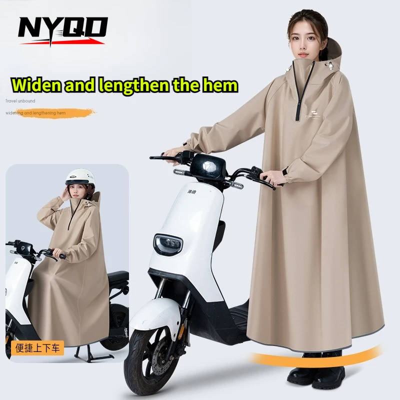

Thickened One-Piece Raincoat for Vehicle Men's Large Size Waterproof Riding Special Use Raincoat Modern Simple Rainwear