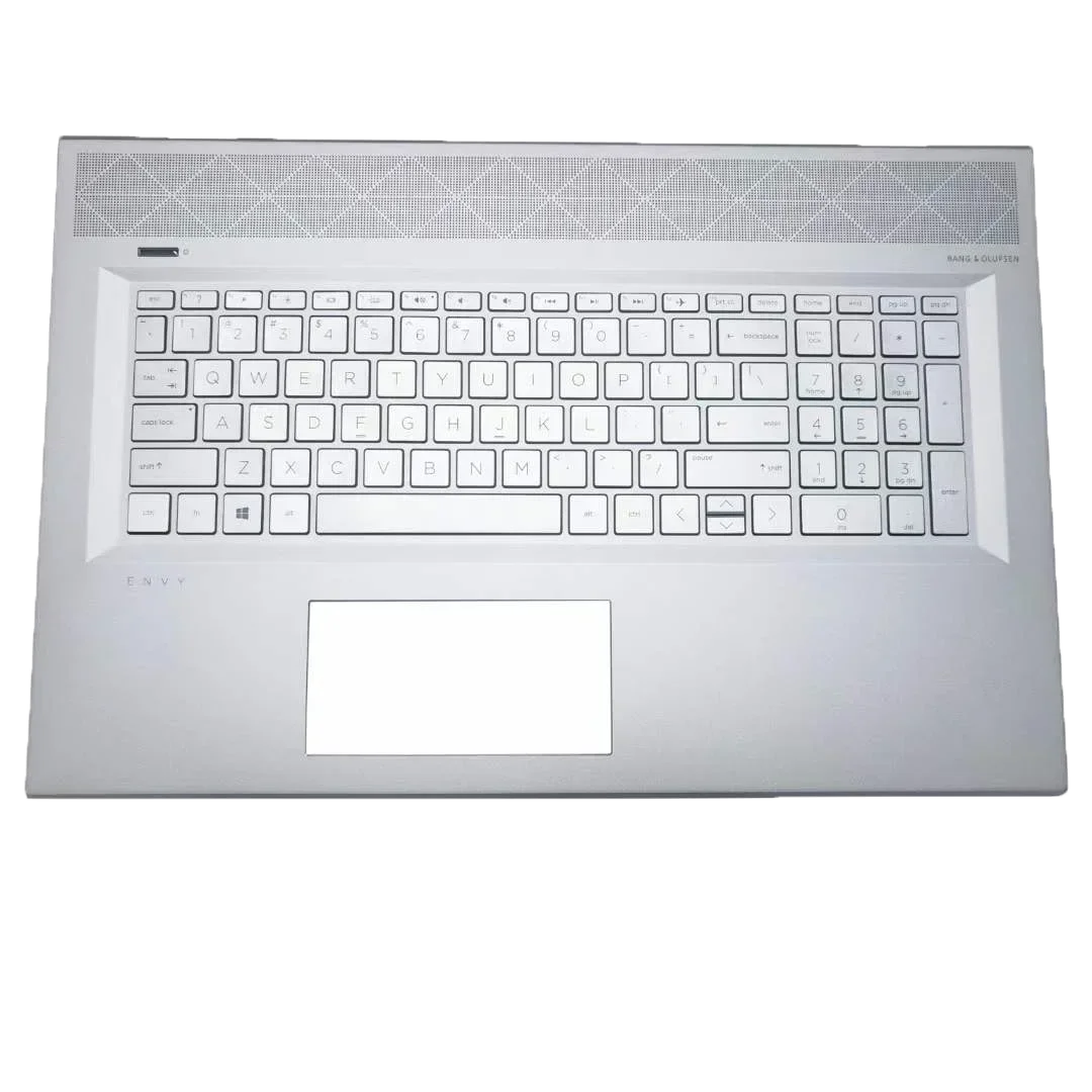 

New For HP ENVY 17 17-BW 17t-BW TPN-W137 Laptop Palmrest Upper Top Case Cover With Backlit Keyboard Silvery L20714-001