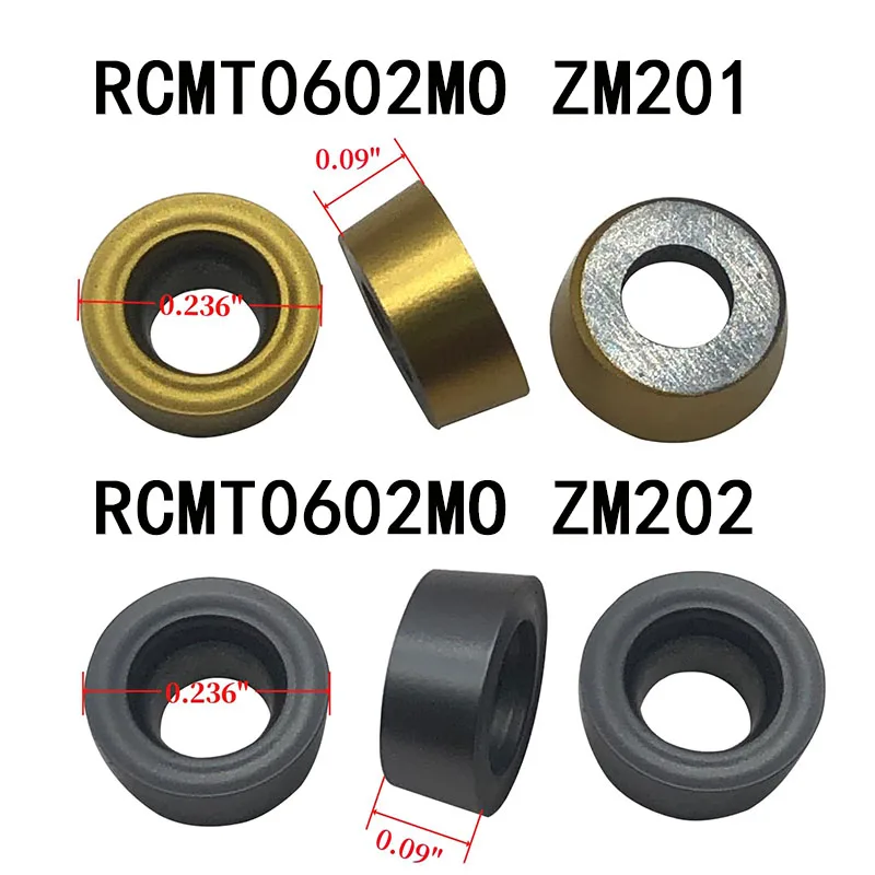 10PCS RCMT0602MO RCMT 0602 MO CNC Indexable R3 Round Carbide Milling Inserts For SRACR SRACL SRDCN Lathe Turning Holders