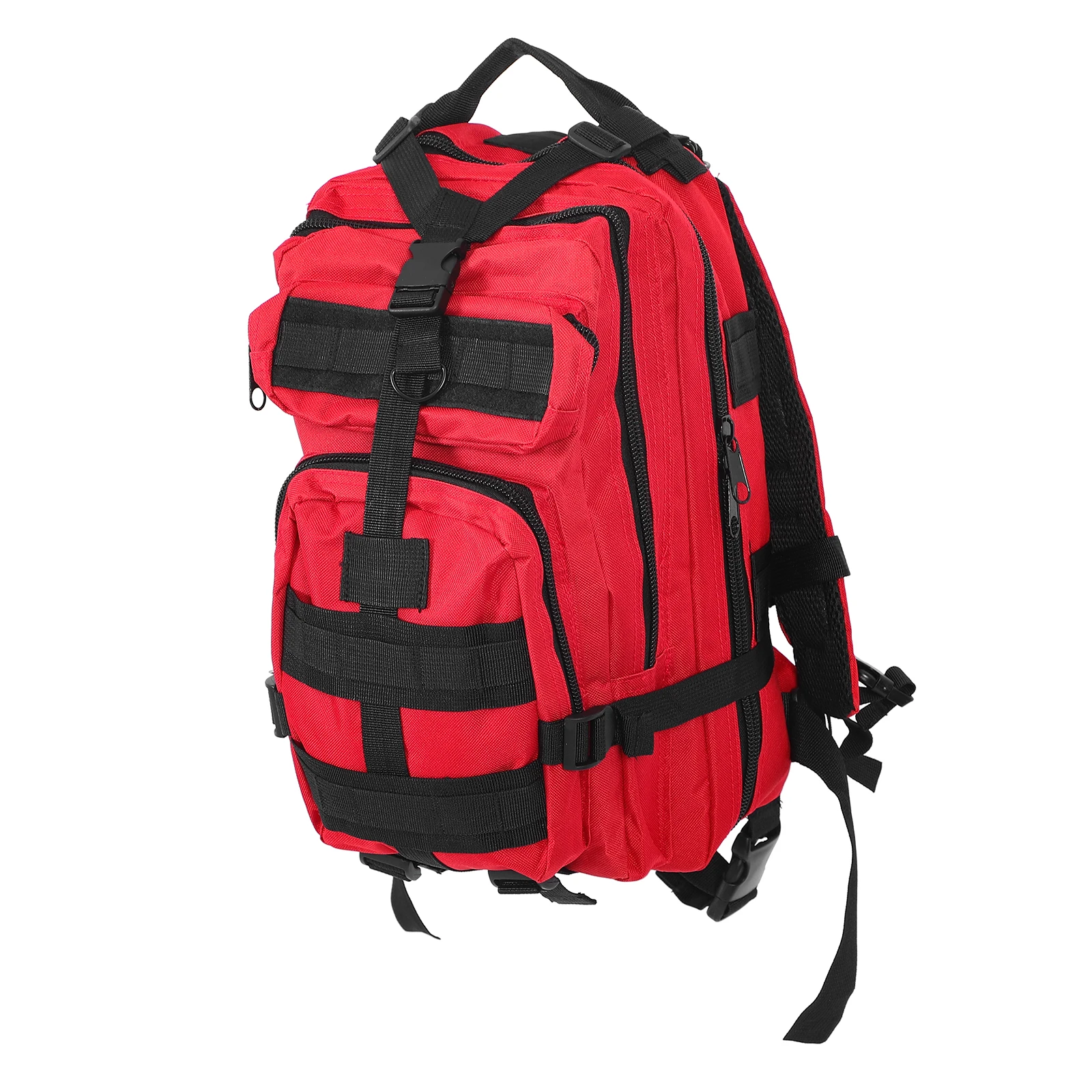 

Tactical Outdoor Backpack Large Capacity Hiking Bag Multi Pocket Camping Survival Gear Adjustable Strap Red Travel for Hunting