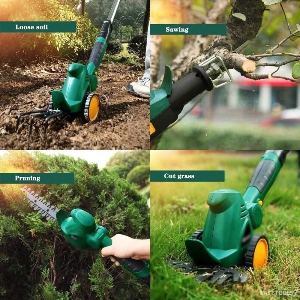 Cordless Electric Garden Trimmer and Multifunction Weeder for Lawn Care