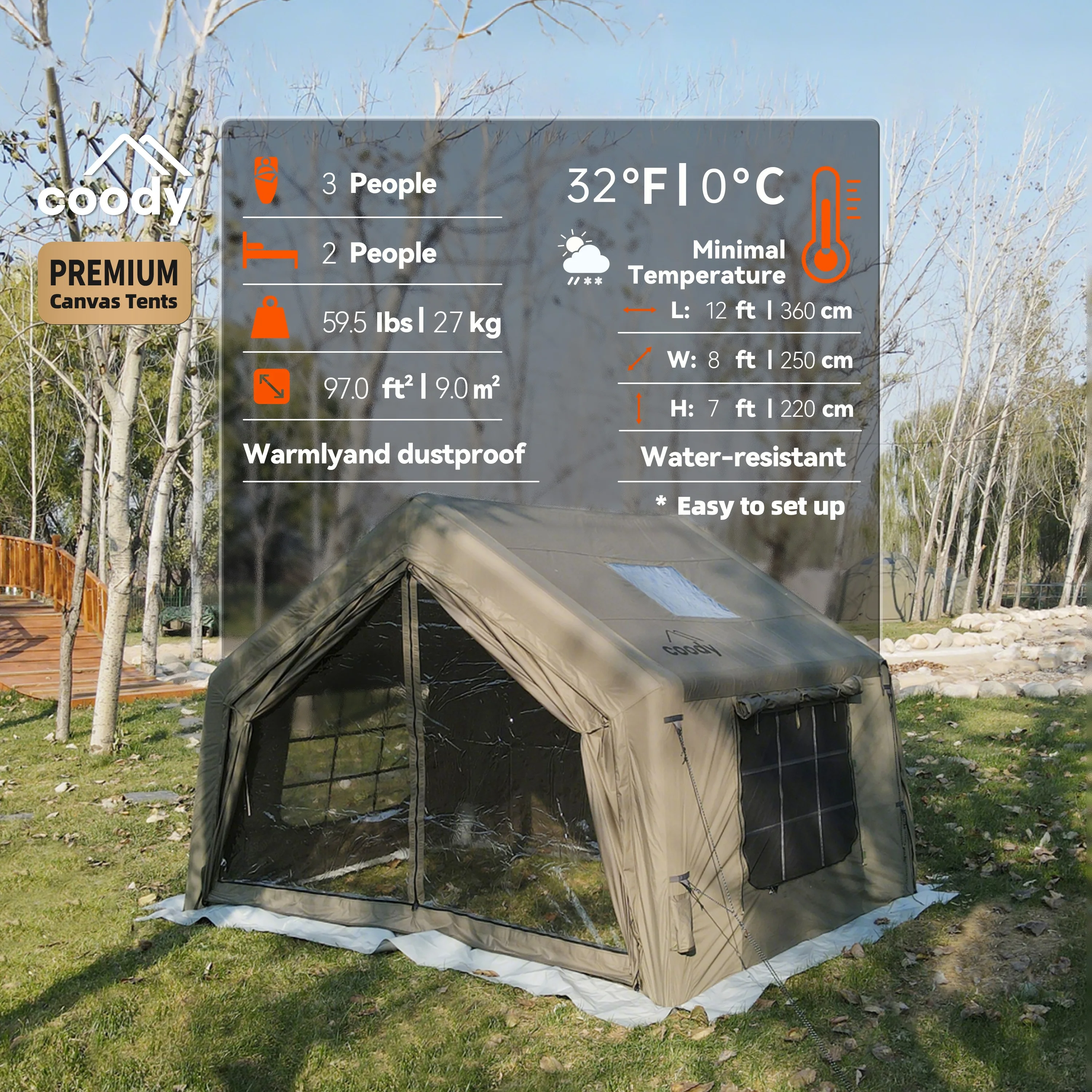 9.0エアテント-アーミーグリーン高品質卸売キャンプテント屋 - Camping Zelt Outdoor のレビューと価格