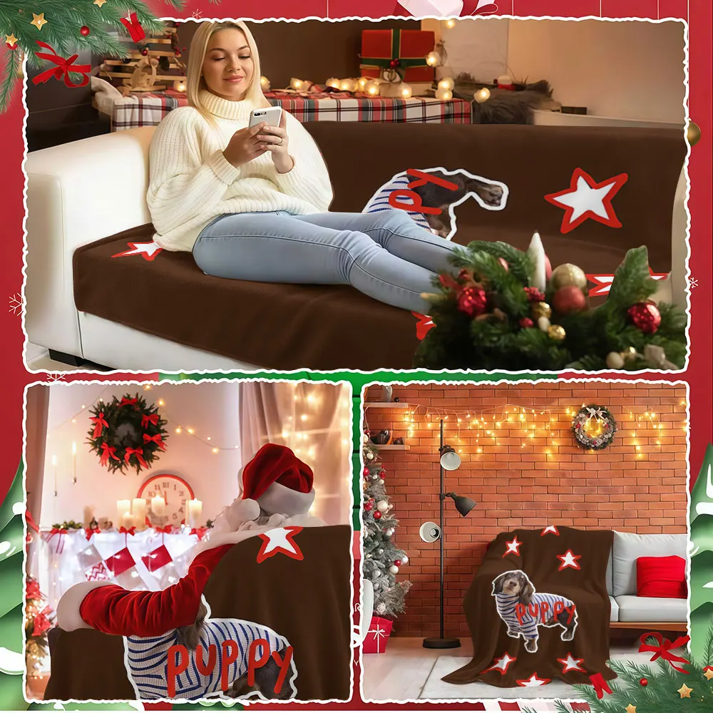 Retro Dachshund Puppy Winter Summer Flannel Blanket Throw Fleece Soft Fuzzy Plush Cozy Fleece Blankets for Sofa Ideal Gifts