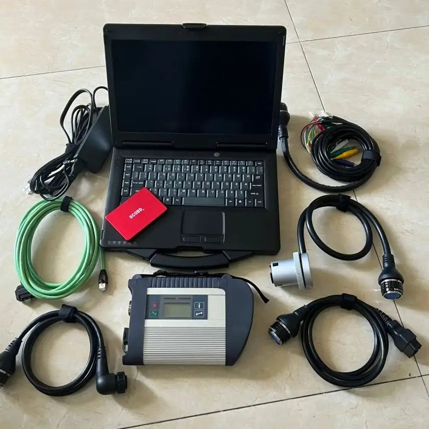 

Мультиплексор Doip MB Star и кабели SD Connect C4 с жестким диском SSD V2025.06 в ноутбуке CF53, 8G Toughbook