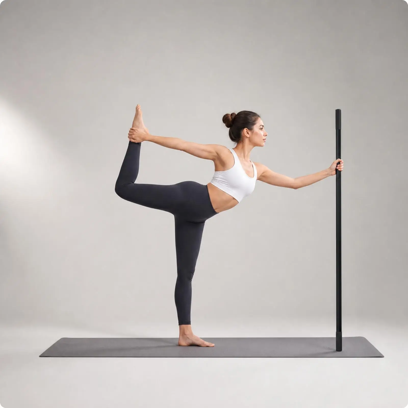 Pilates Alignment Bar for Yoga Stretch Bar Workout Equipment Metal Construction with Matte Finish for Assisted Stretching