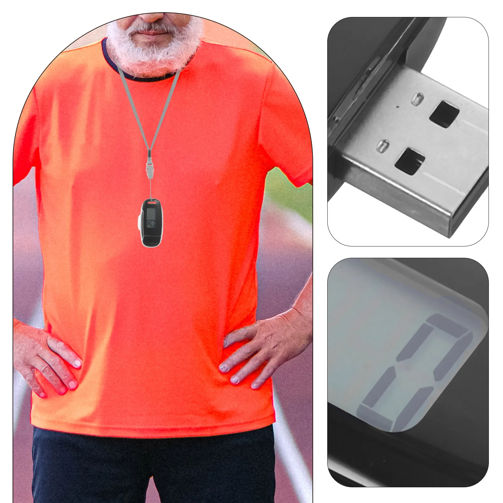 

1Set 3D Pedometer Professional Creative Step Counter Portable Multifunctional Walking Counter Running Passometer for Fitness