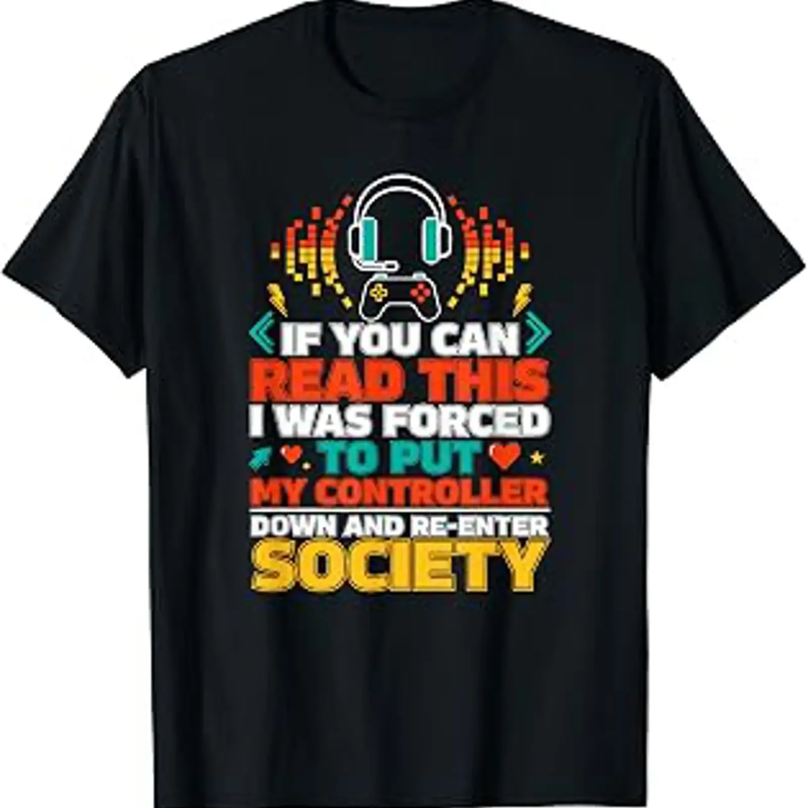I Put My Controller Down Funny Offline Multiplayer Joke Value T Shirt vintage Washed streetwear graphic Versatile homme