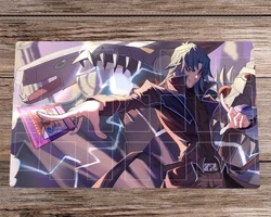 YuGiOh Playmat Zane Truesdale TCG CCG mata handlowa gra karciana mata Anime gra planszowa Playmat podkładka na biurko i bezpłatna torba podkładka pod mysz 60x35cm