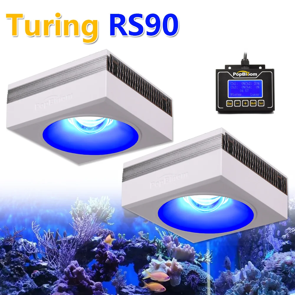 

PopBloom-Aquarium Reef Lighting,Smart Marine Aquarium Led Lamp For 80-120cm Seawater Fish Tank Lamp,Marine Led Aquarium Lighting