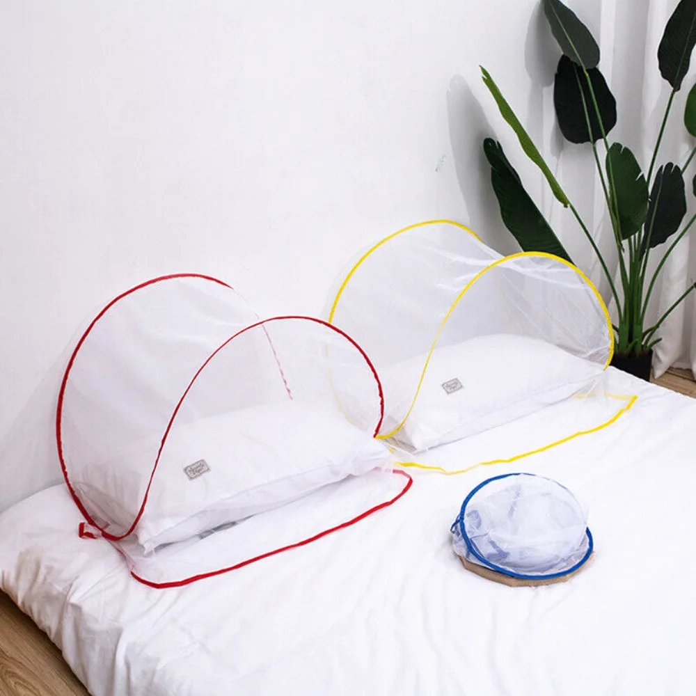 Summer Pop-Up Mini Folding Mosquito Net Cover Portable Encryption Anti-Mosquito Head and Face Pest Control Home Textile Bed Nets