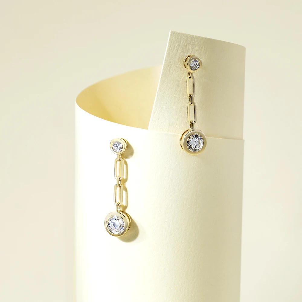 Real Lab Grown Diamond Earring With IGI Certificate 9K Gold A Pair Of Stud Earrings For Women Girls In Stock MSE-981