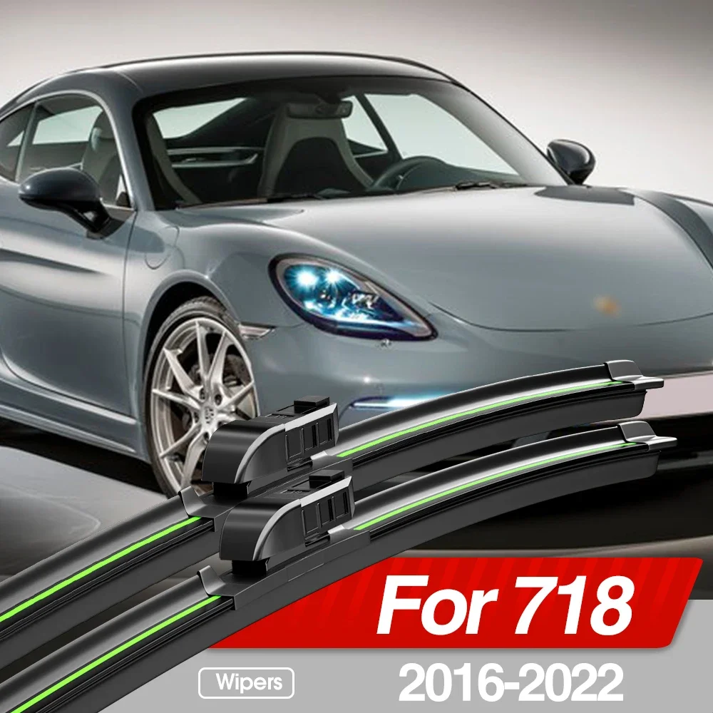 

For Porsche 718 Cayman Boxster 982 2016-2022 Front Windshield Wiper Blades 2x Windscreen Window Accessories 2017 2018 2019 2021