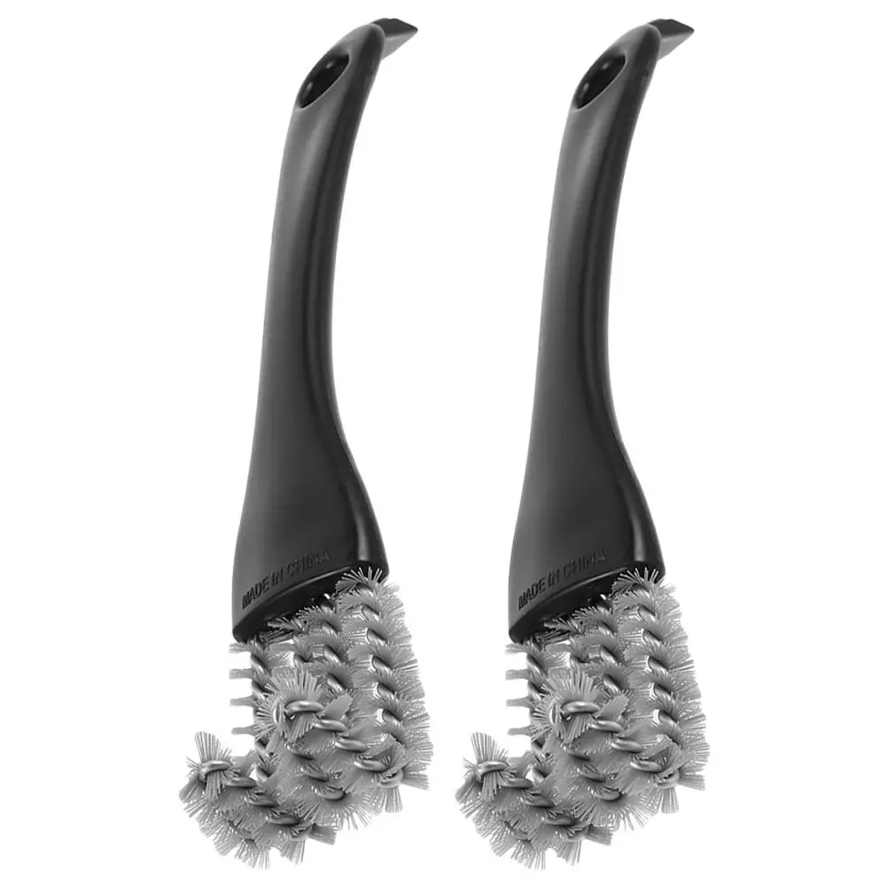 2Pcs Heavy Duty Kitchen Stove Cleaning Brush Small Lightweight Grill Cleaner for Indoor Outdoor Bbq Grates Sinks Corners Camping