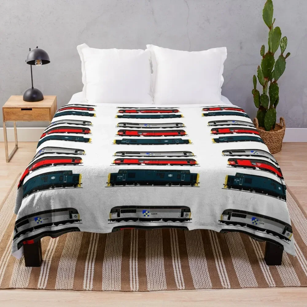 

british rail locomotives Throw Blanket Winter beds Fashion Sofas Blankets
