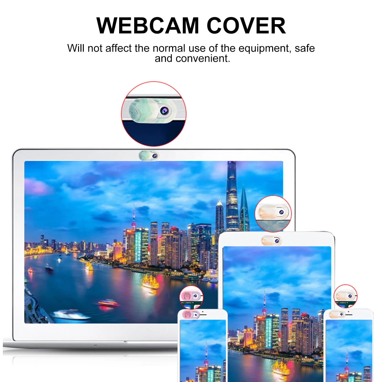 6Pcs Laptop Slide Covers ABS Durable Privacy Lens Protectors Ultra-Thin Webcam for Phones Webcam Cover